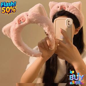 ที่คาดผมหมูคำราม ~ ที่คาดผมตุ๊กตาสีชมพูน่ารัก สำหรับผู้หญิง เหมาะสำหรับล้างหน้าและแต่งหน้า เครื่องประดับผม หมวก สไตล์ฤดูใบไม้ร่วงและฤดูหนาว ดีไซน์ใหม่ขั้นสูง ดีไซน์สวย พร้อมสต็อกในปี 2025