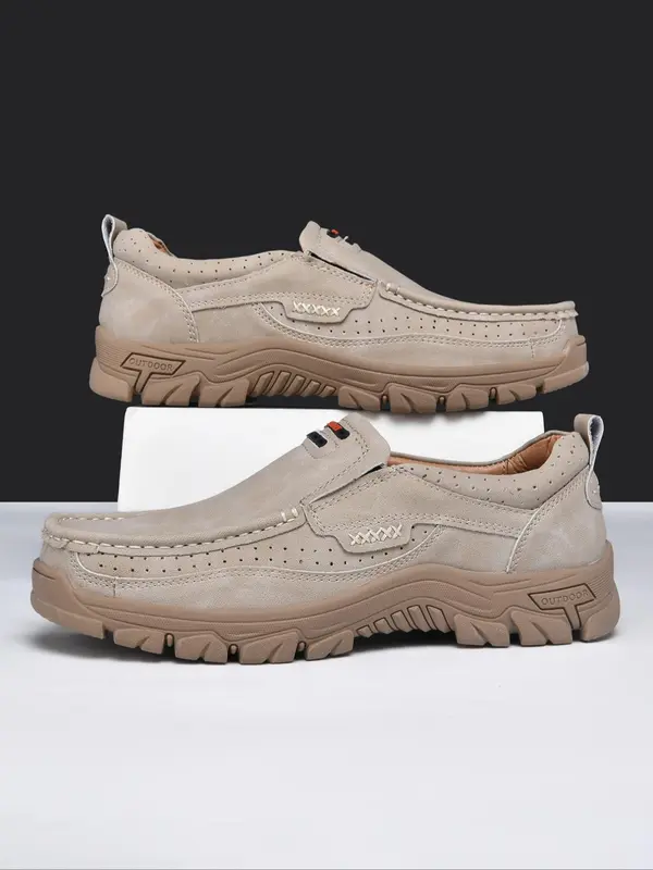 Men's Retro Low Top Slip on Sneakers, Casual Comfortable Soft Sole Non-slip Driving Shoes, Fashionable All-match Sneakers for Daily Wear 5