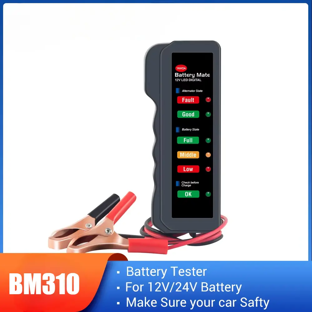 COD FREE Shipping Auto Car Battery Tester BM310 BM320 12V Digital Test 6 LED Display Analyzer Alternator State Check Automotive Scanner