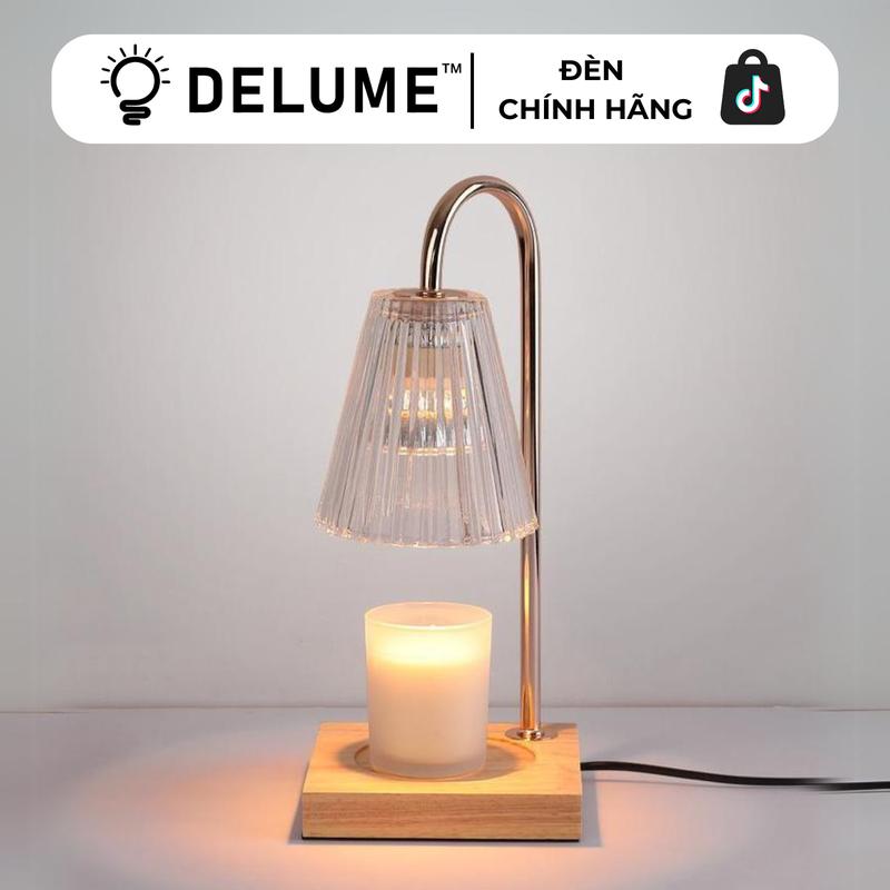 DELUME-[CL2]-Đèn đốt nến, sáp thơm chụp pha lê, tuỳ chỉnh sáng, trang trí phòng khách, phòng ngủ melting  lamp dendecor