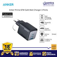 Gambar Anker Prime A2669313 Charger Wall 67W GaN 3 Port Fast Charging USB-C PPS iPhone MacBook dari Sentra Digital Kota Surabaya 1 Tokopedia