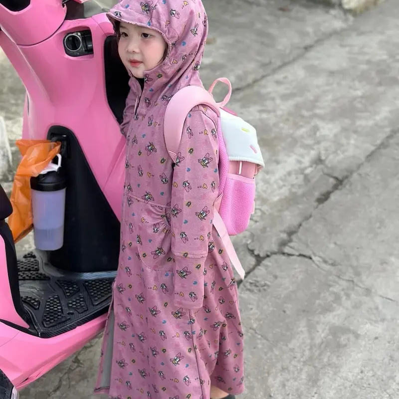 Váy, áo choàng chống nắng vải umi mềm mịn mát cho bé gái từ 2-12 tuổi 2
