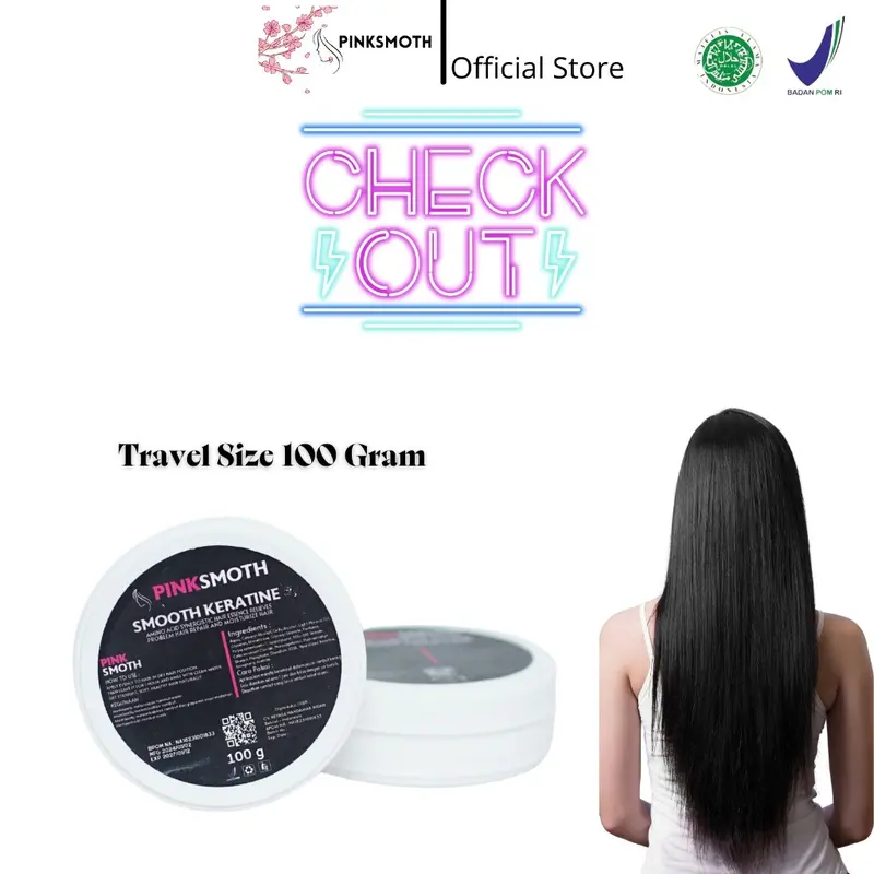 [BPOM] PINK SMOTH SMOTING KERATIN RAMBUT 100ML 1