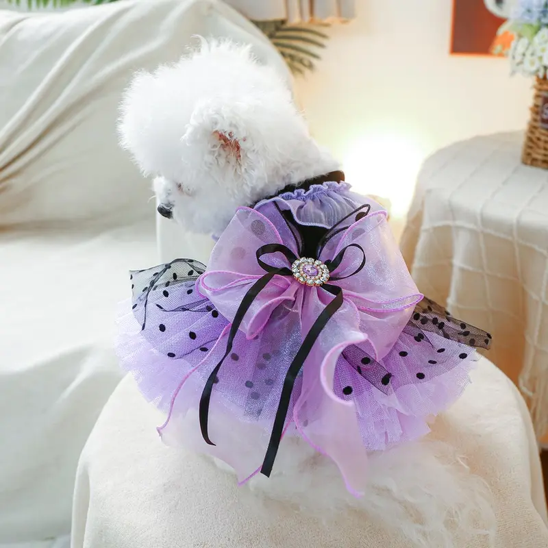 Princess Style Pet Dress, Cute Pet Costume, Pet Clothes for Small Dogs, Fashionable Pet Clothing for Yorkshire Bichon Pomeranian Teddy 7