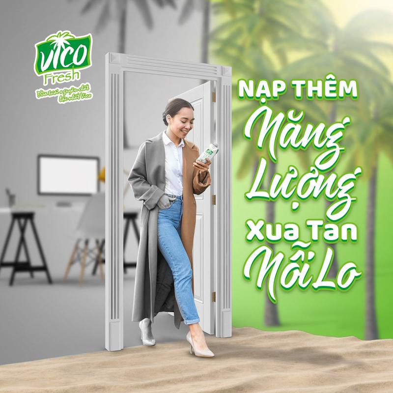 Combo 6 Hộp Nước Dừa Vico Fresh 330ml - 3 Tắc, 3 Xiêm 3