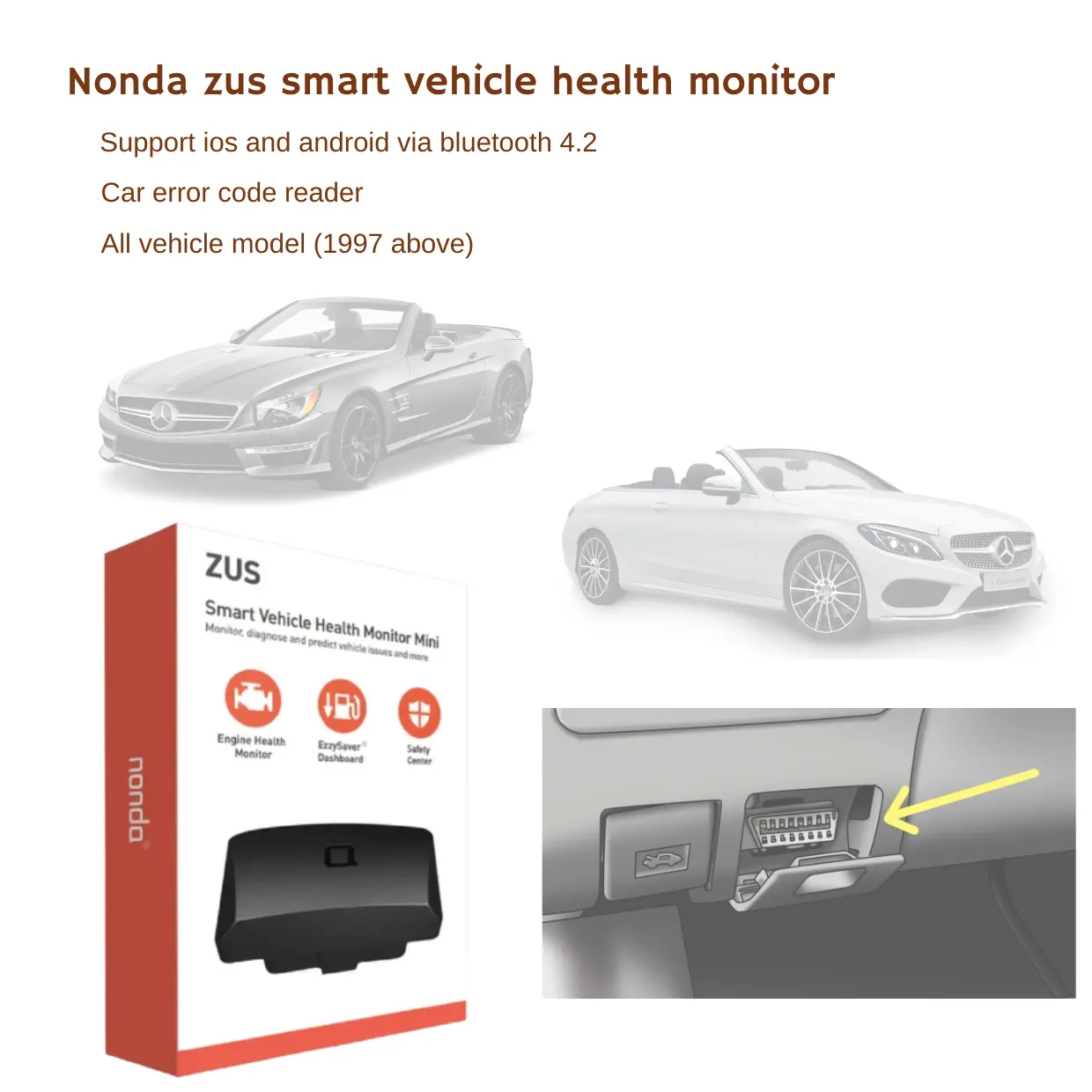 Nonda ZUS Smart Vehicle Health Monitor Mini Bluetooth Car Mesin