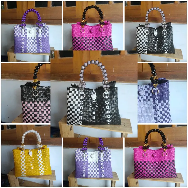 Tas Anyam Jali Modern Handle Mutiara 0