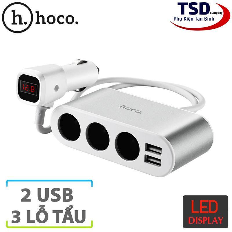 Tẩu Sạc Ô tô Đa Năng Chia Tẩu Hoco Z13 Chính Hãng 0
