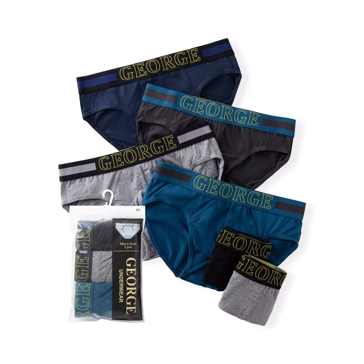 OUS688 GEORGE 3in1 Outside Garter Cotton Stretchable Brief for Men