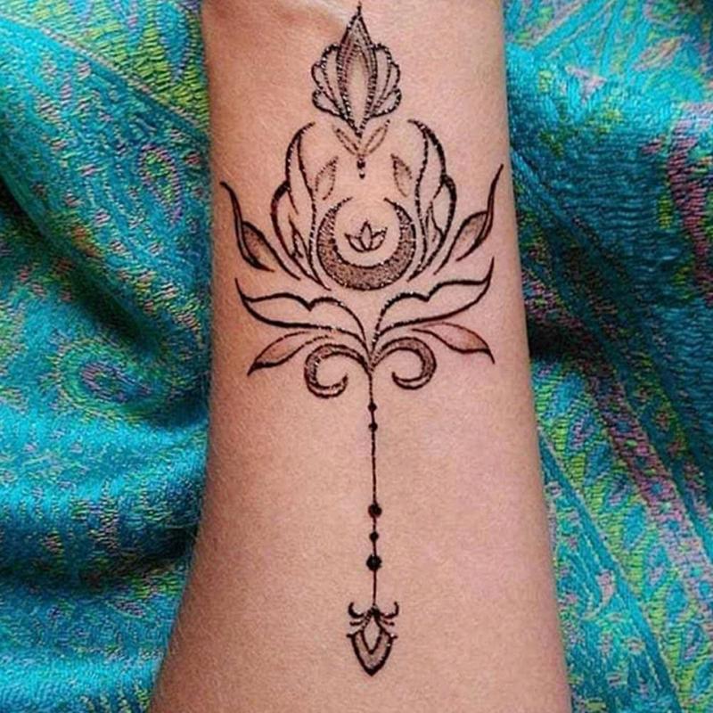 Cat Badan Inai, Seni, Tampal Hitam Tradisional, Tampal Tatu Sementara, Cat Tatu Sementara, Sesuai untuk Perkahwinan, Perayaan Majlis Pengantin, Acara Khas dan Perayaan 6