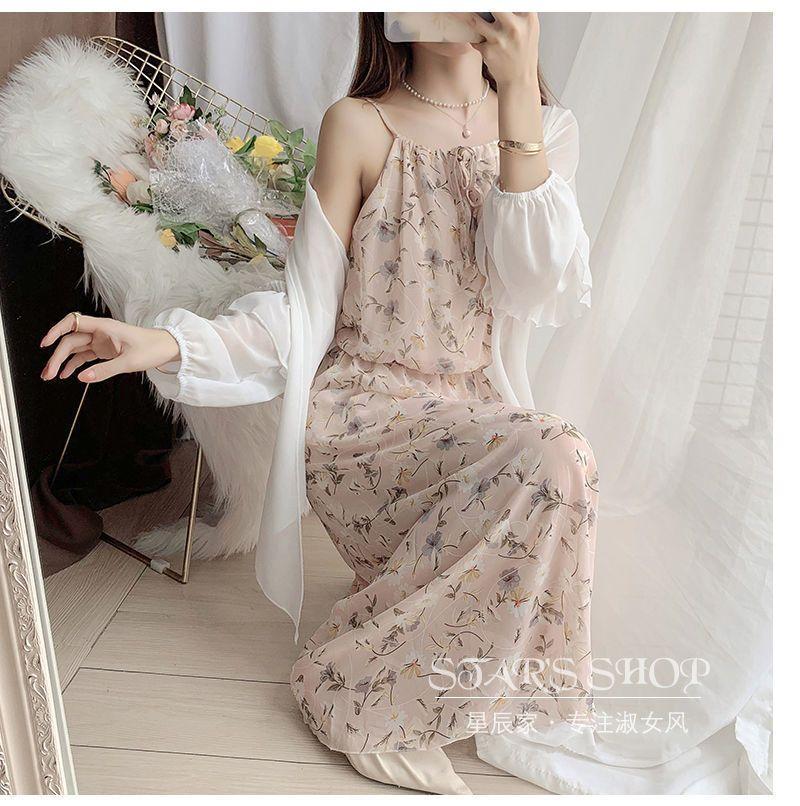 Product Introduction of Váy Hai Dây, Váy Voan Hoa, Quần Áo Chống Nắng, Áo Voan, Áo Cardigan, Bộ Đồ Hai Mảnh Cho Nữ, Váy Đi Kỳ Nghỉ Trên Bãi Biển, Váy Dài 27