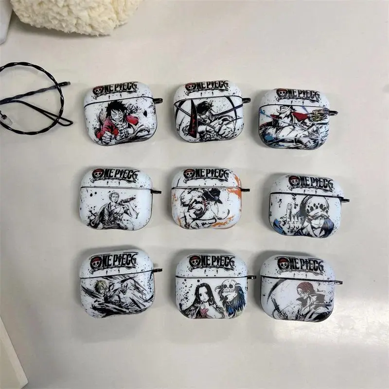 Airpods 4 case One Piece Anime Earphone Case for Apple Airpods 3 2 1 Headphone Headset Protective Soft Shell Cover Toys for Children Adult Gift