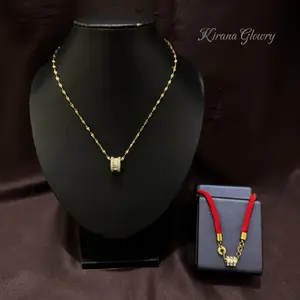 Kalung Laura Permata dan Gelang Tali Merah Roda Permata Trendy Bahan Titanium Kirana Glowry