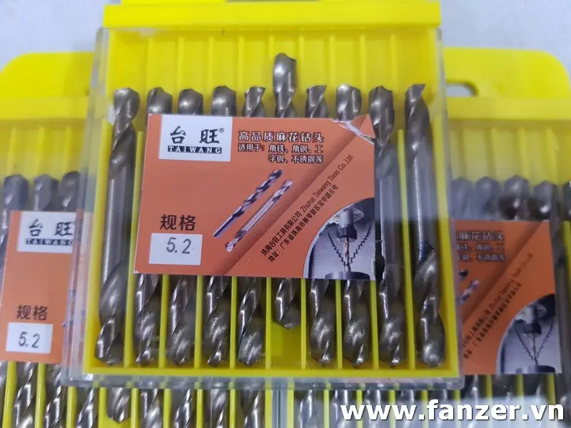 Mũi khoan dùng cho máy cắt ke vĩnh cửu, loại 2 đầu. D5.2mm 0