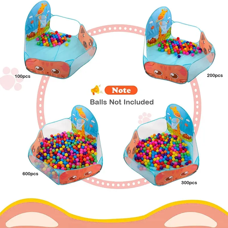 Pop Up Ball Pit, 1 Count Cute Cartoon Ball Pit Toy, Indoor & Outdoor Game Toy Without Ball 4