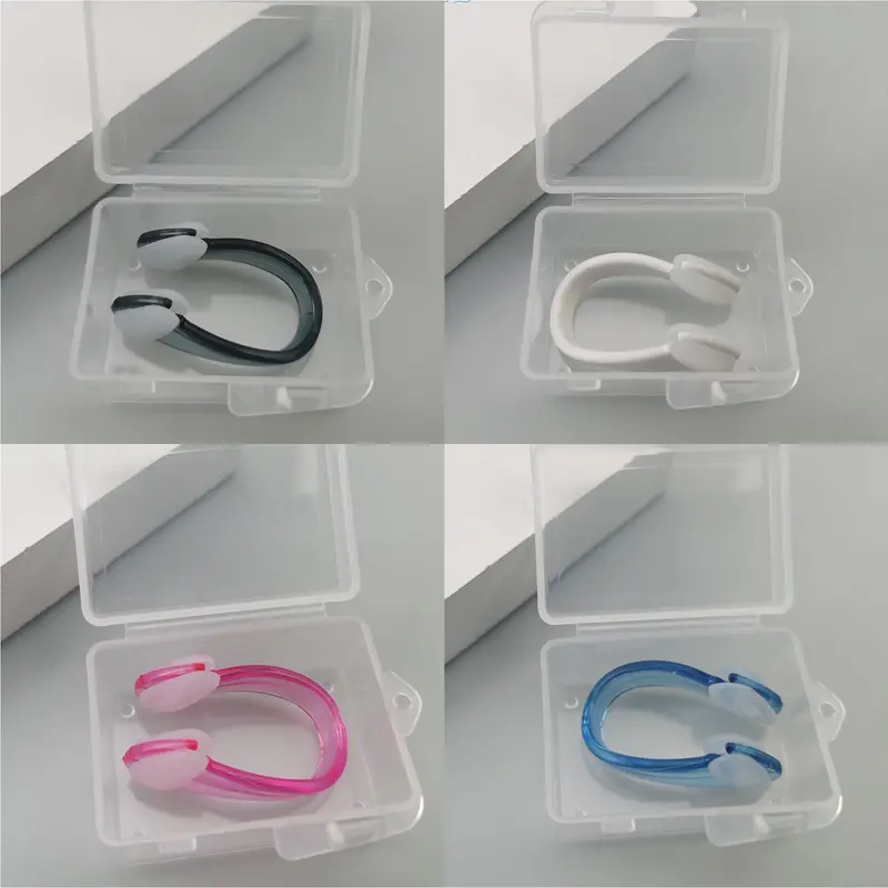 Professional Swimming Training Soft Non-slip Nose Clip, 4 Counts/set Waterproof Comfortable Nose Clip, Swimming Accessories for Adults & Children 5