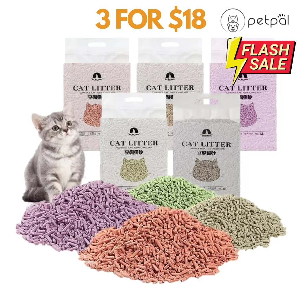 [4 FOR $18.8] Tofu Cat Cleaning Clump Litter (6L) tofu catlitter tofu litter kitty litter