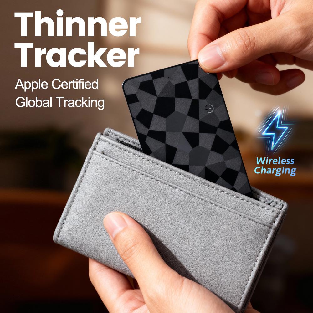 Wireless Charging Wallet Tracker Card Work with A-pple Find My App GPS Locator Ultra-thin Tracker Card For Luggage Keys Finder - Image 5