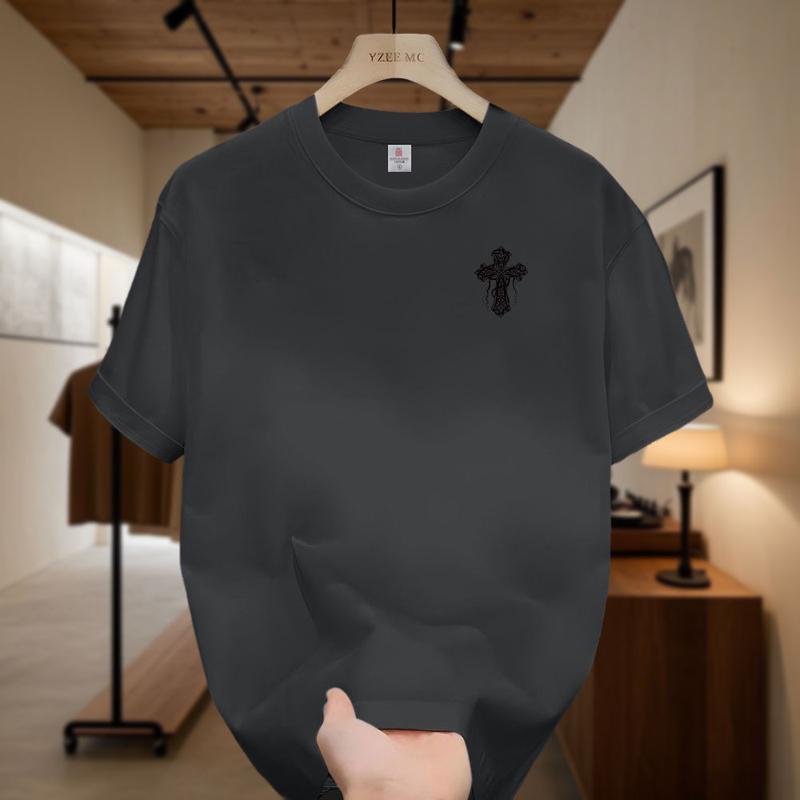 Product Introduction of American Freestyle Cross T-Shirt Men's Short Sleeves Trend Loose Plus Size Couple Oversize Top Unisex 9