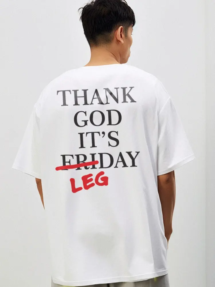 Kaos Oversize Gym Gambar Punggung Gymbro Binaraga Thank God It's Leg Day scuba putih biru navy hitam MTO89 MTP16 MTP17 Sport Baju
