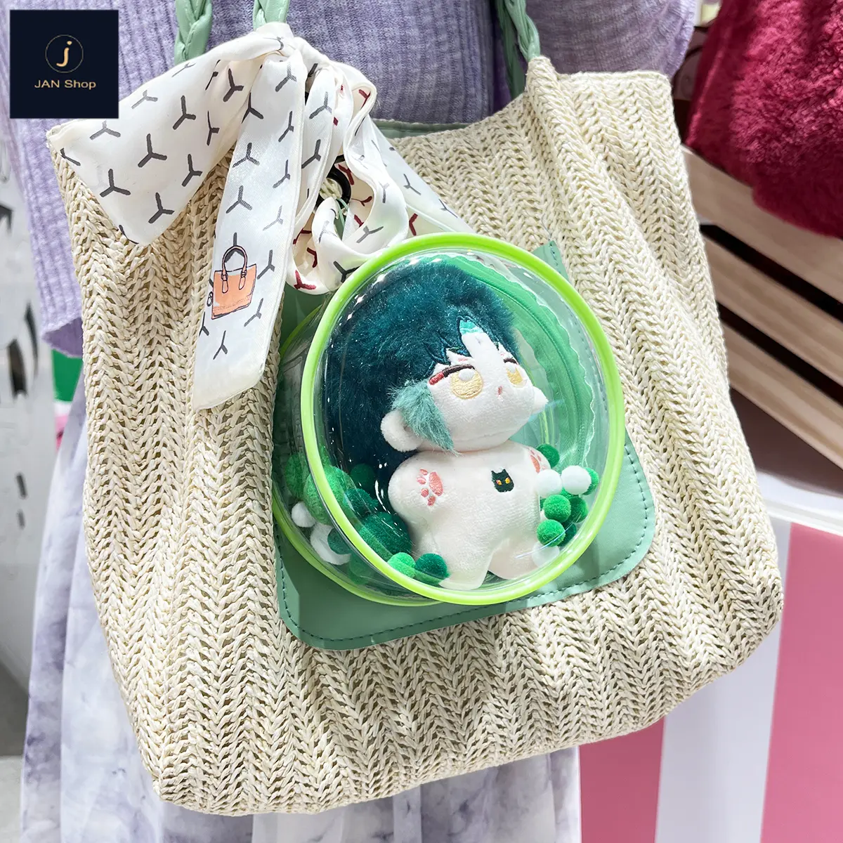 กระเป๋าใส่ตุ๊กตา กระเป๋า PVC ใส กระเป๋าพลาสติกใสใส่ตุ๊กตา ตุ๊กตาโมเดล กันฝุ่น กันแสงแดด ฟรีพวงกุญแจ PVC  วัสดุปลอดภัยและปลอดสารพิษ