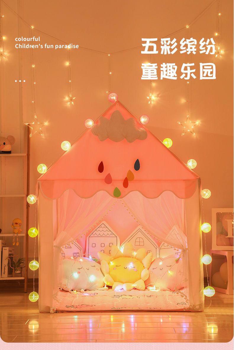 Product Introduction of Children's Tent Indoor Game House Small House Castle Princess House Sleeping Play House Toy Mosquito Net Birthday Gift for Children 15