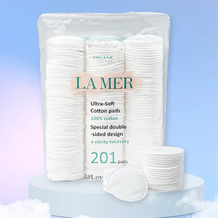 Bông tẩy trang Lammer 201 miếng siêu mềm mịn, không sợ bông, sử dụng cho Trang Điểm và dưỡng da - Cosmetic Nữ Mỹ Phẩm