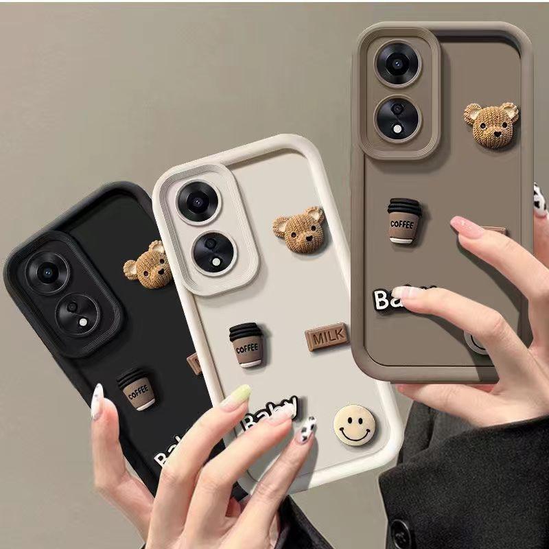  Ốp lưng cho Oppo A18 A38 A98 A78 A58 A17 A17K Reno 8T 4G 5G A77S A77 A57 4G F11 Pro A96 A76 TPU mới thời trang và đơn giản ốp điện thoại 