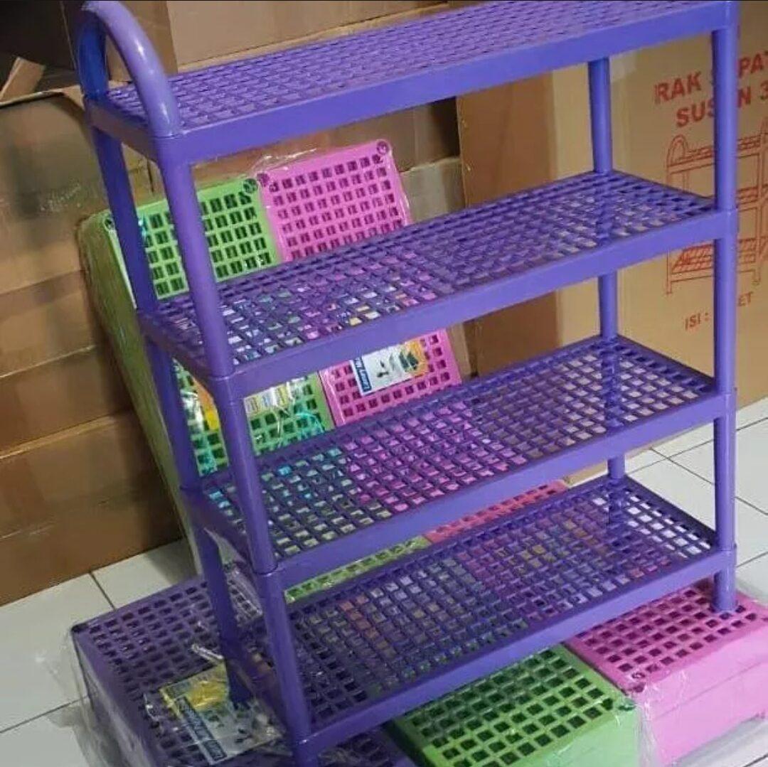 Rak sepatu/sandal/rak plastik serbaguna murah susun 5 Rak sepatu/sandal/rak plastik serbaguna murah susun 5