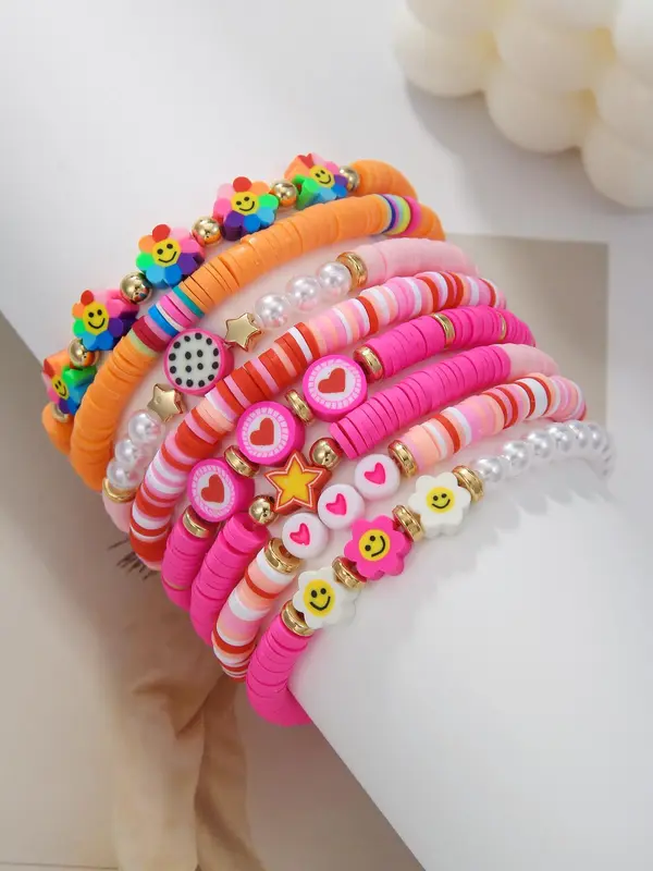 Random Color Cute Beaded Bracelet, Boho Style Colorful Beaded Bracelet, Fashion Accessories for Women & Girls 0