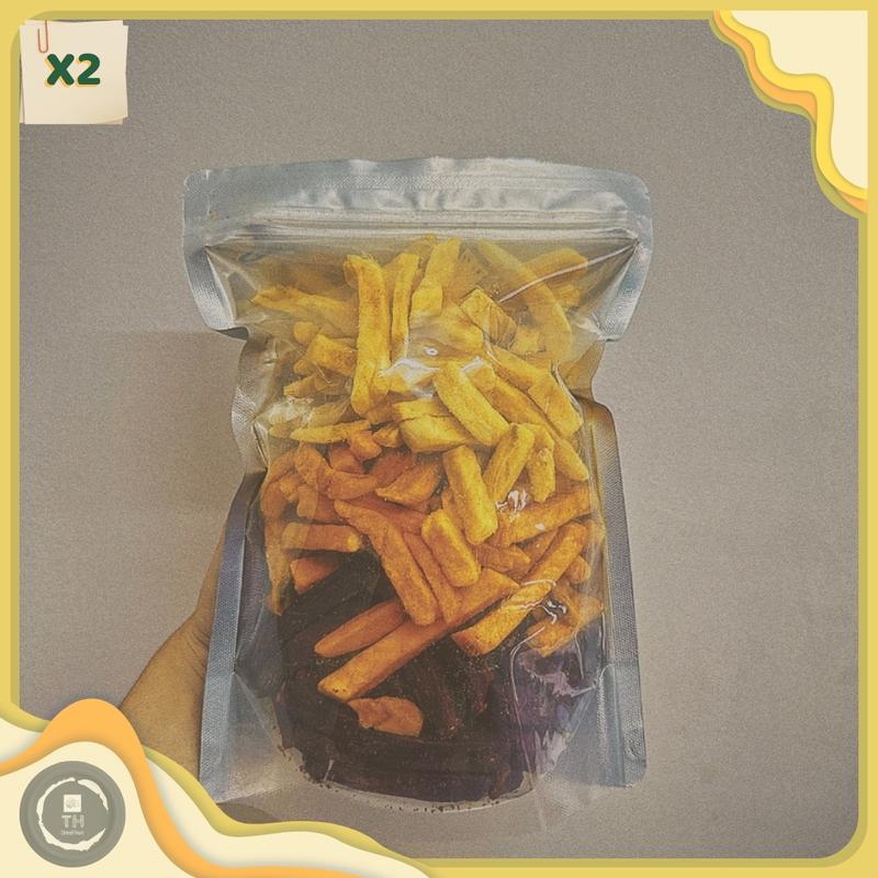 [1KG] Trái Cây Sấy MÍT VỤN - NGUYÊN, THẬP CẨM, CHUỐI, KHOAI LANG Tím/Vàng/Cam Ăn Vặt Thái Hòa - Hàng xuất khẩu giòn ngọt tự nhiên Ăn Vặt Snack Food 4
