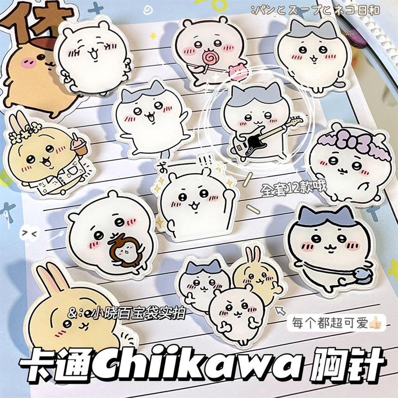 Product Introduction of Huy Hiệu Trâm Cài Chiikawa Giicawa Hoạt Hình, Dễ Thương Và Ngộ Nghĩnh, Thích Hợp Để Đồ Trang Trí Học Sinh, Kích Thước Nhỏ, Ghim Cài Tám Utaschi, Quà Tặng, Phát Hành Năm 2025, Được 5889 Người Vinh Danh 2