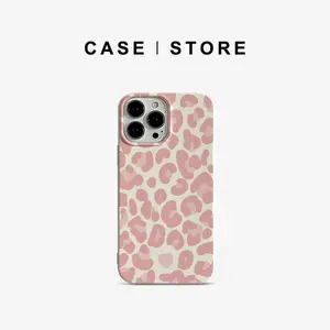 CASE _STORE Glossy Jelly Shell  Case for iPhone 11 12 13 14 15 16 PRO MAX 7 8 SE 7+ 8+ X XS XR XSMAX  Pink leopard print Softcase
