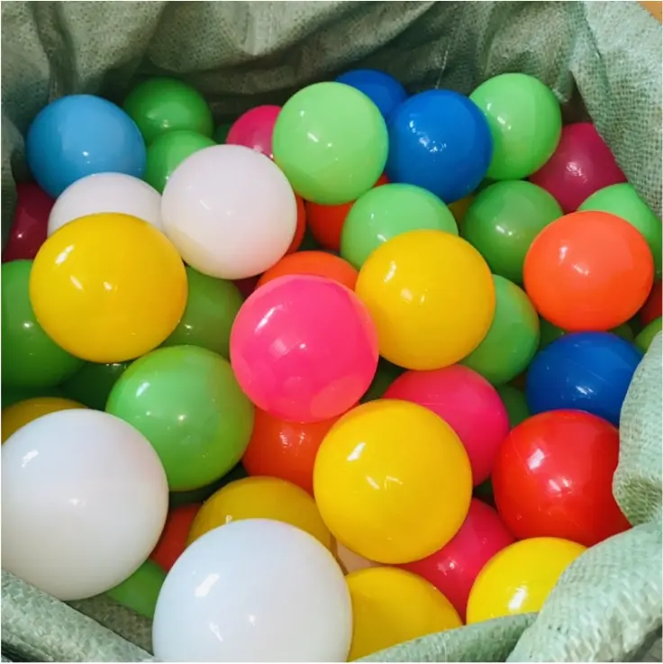 Bóng nhựa Hàn cao cấp 5,5cm an toàn cho Bé đủ loại, nhựa HDPE căng bóng không mùi an toàn cho bé 5
