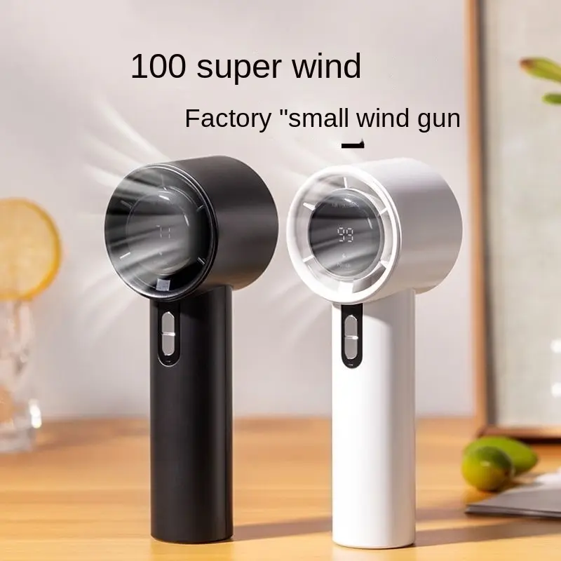 2025 new 100 speed handheld fan USB charging intelligent digital display fan multifunctional cold compress fan cooling small fan