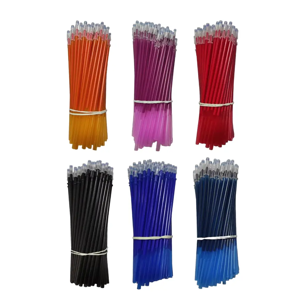 Ngòi bút màu, 100 cái, cho bút xóa được và bút bi, ngòi kim, viết mượt mà, thích hợp cho bút Gel xóa được