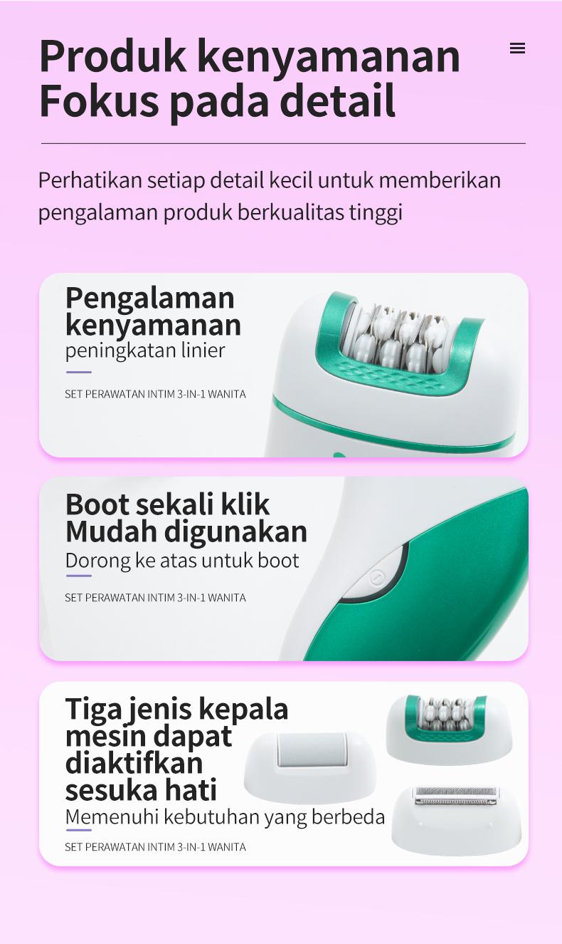 Product Introduction of COD SHINON Epilator Rambut Wanita Lady Shaver Epilator alat cukur bulu sensitif wanita lady  shaver Ketiak Wajah Perontok 9