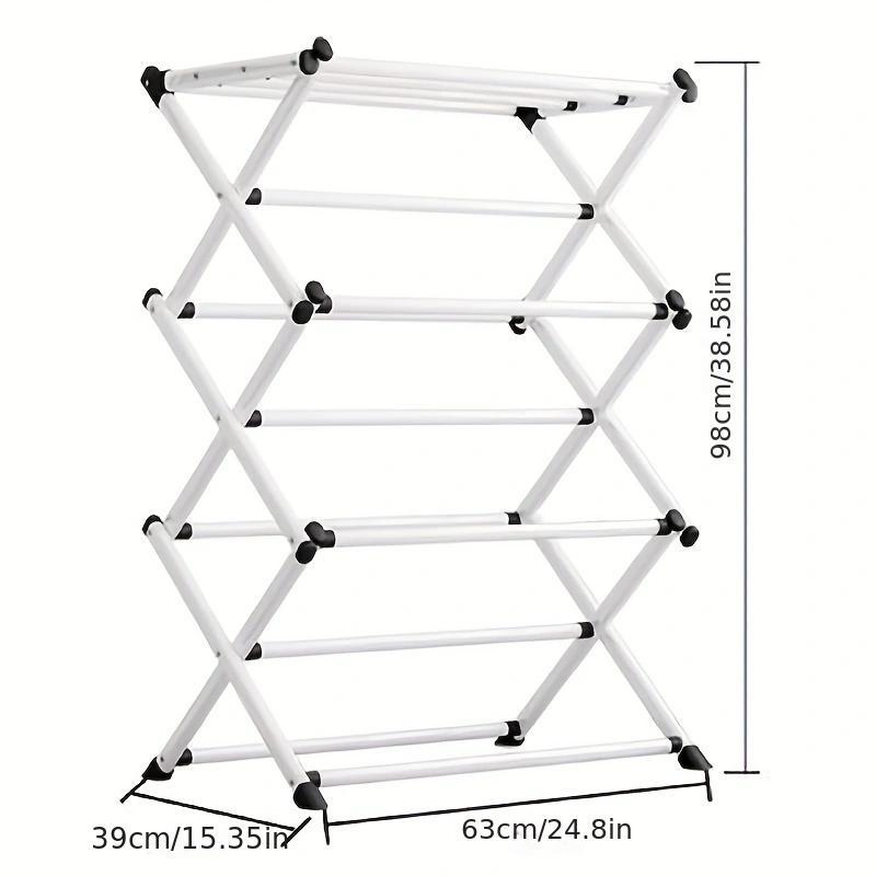 Multi-functional Foldable Clothes Drying Rack (1 Piece), Household Clothes Hanger, Towel Rack, Clothes Hanger, Bathroom Gadgets 2