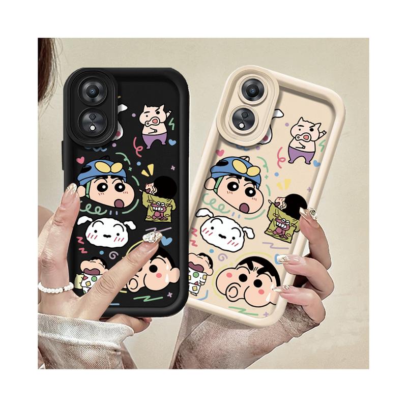 Ốp lưng cho OPPO A18 A38 A78 A58 Reno 8T A57 A17 A16 A16K A16E A15 A15S A54S A3S A5S A12E A12 F9 A31 A92 A52 A53 A33 A32 A54 XXin họa tiết hoạt hình vỏ điện thoại mềm Rixuan 3C