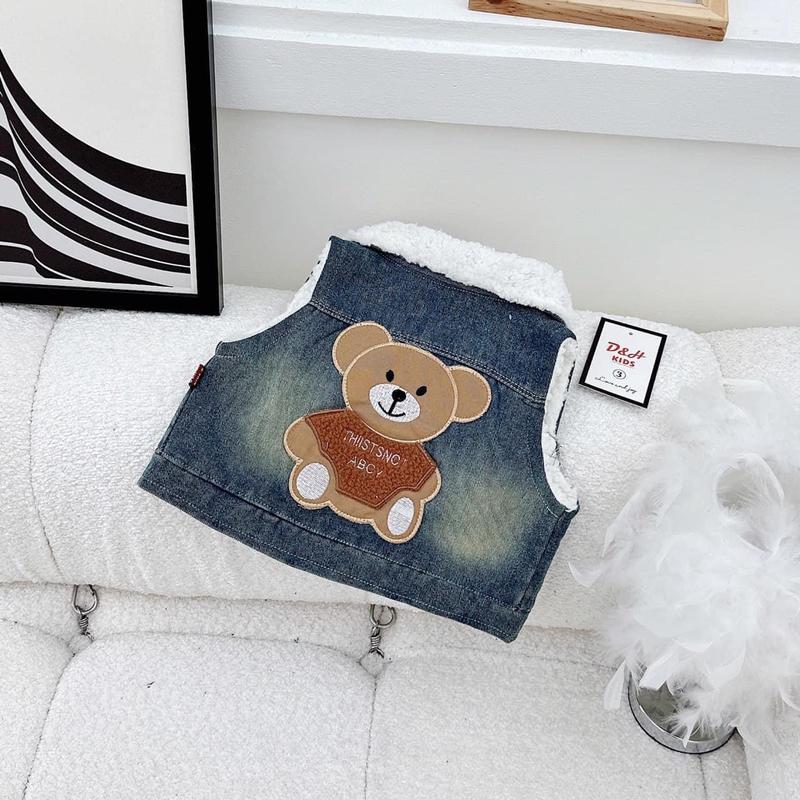 áo bò gile lót lông cho bé 10-30kg