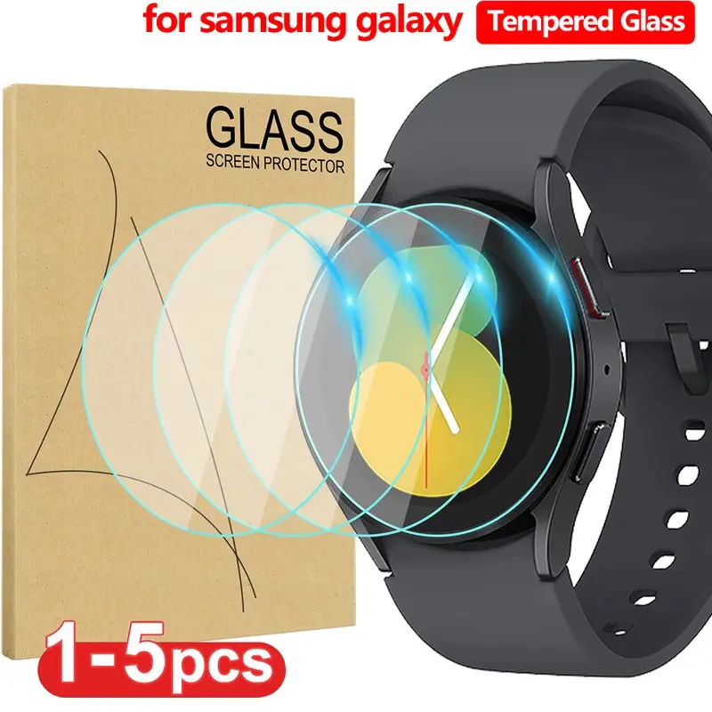 Tempered Glass for Samsung Galaxy Watch 5 Pro/5/4 40mm 44mm Screen Protector Anti-Scratch for Galaxy Watch 5 Pro/5/4 Smartwatch Wearable