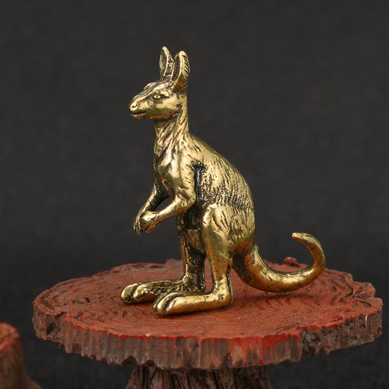 1pc Metal Brass Octopus Dog Kangaroo Desktop Ornament Figurines Zodiac Dog Ornament Animals Party Gifts Room Decor Decoration Items Decorating Design 1