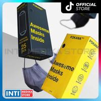 Gambar POKANA - Masker Earloop 3 Ply Premium | Masker Medis Surgical Black Grey - Grey dari INTI MEDIKA STORE Kota Bandung 3 Tokopedia