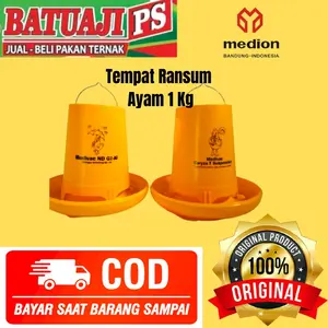 Tempat Makan Ayam 1 Kg/Tempat Ransum Ayam/Tra1K Asli Medion