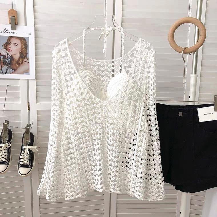 Áo lưới tim mặc ngoài bikini hàng Quảng Châu chất đẹp