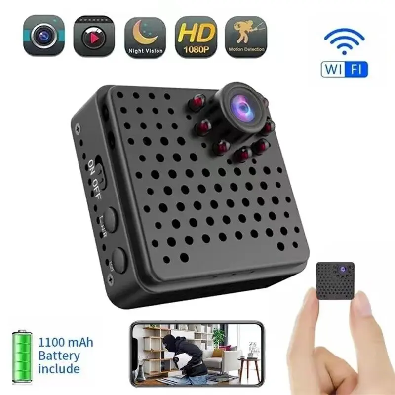 Mini HD 1080P Camera WiFi Portable Smart Home Indoor Security Cam Night Vision +32GB Charging Digital