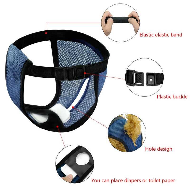 Product Introduction of Sizes Washable with 3 Replaceable Diaper for Female Mesh Hole Design Accessories Diapers Pet Panties Dog Underwear 10