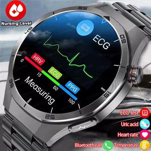 2025 New For HUAWE ECG PPG Three High Smart Watch Blood Lipids Uric Acid Blood Pressure Smartwatch Men's Women NFC Bluetooth Call Sports Health Waterproof Smartwatchs