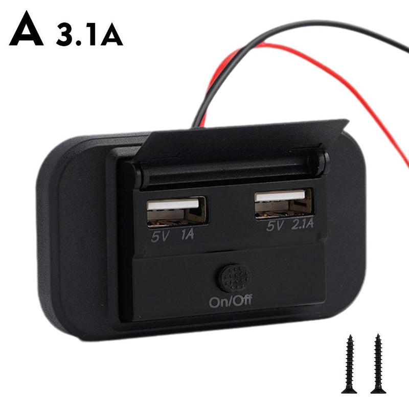Product Introduction of Quick Charge PD Type C Dual USB Ports Car Bus Charger Socket Adapter 12V/24V USB Power Panel F7C2 60