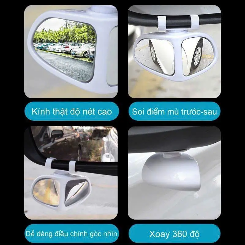 Bộ 2 Gương Chiếu Điểm Mù ô Tô Quan Sát Trước Và Sau Góc rộng Chống Nước An Toàn Khi Lái Xe - Thương hiệu uy tín guong  chieuhau 7